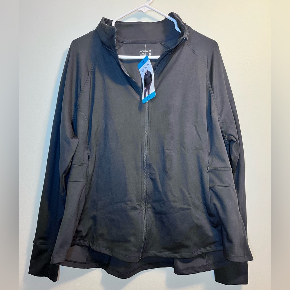 Jockey Tulip Hem yoga Black Full-Zip Jacket - Size 3X - Picture 3 of 8